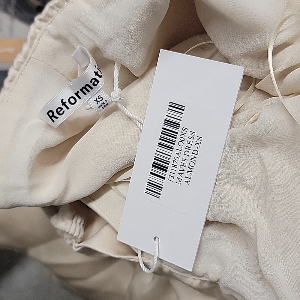 Reformation Maves Silk Almond Mini Dress - Picture 5 of 5